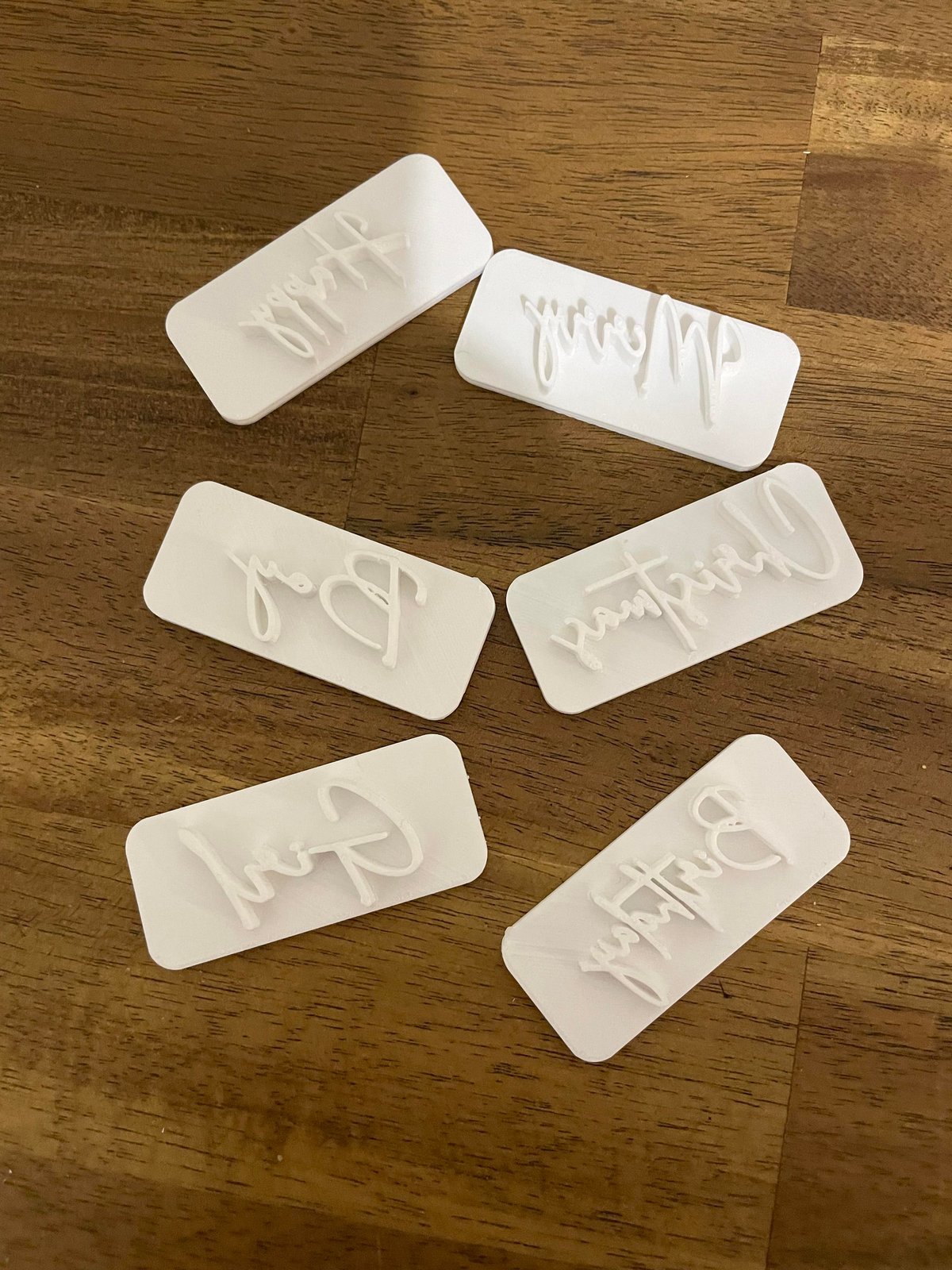 Mini worded stamps
