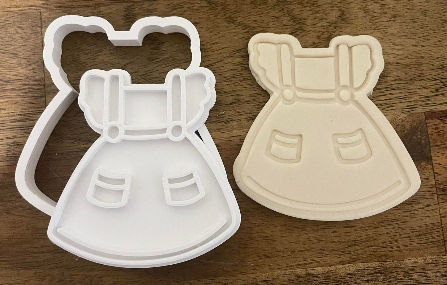 Dress overall stamp and cutter