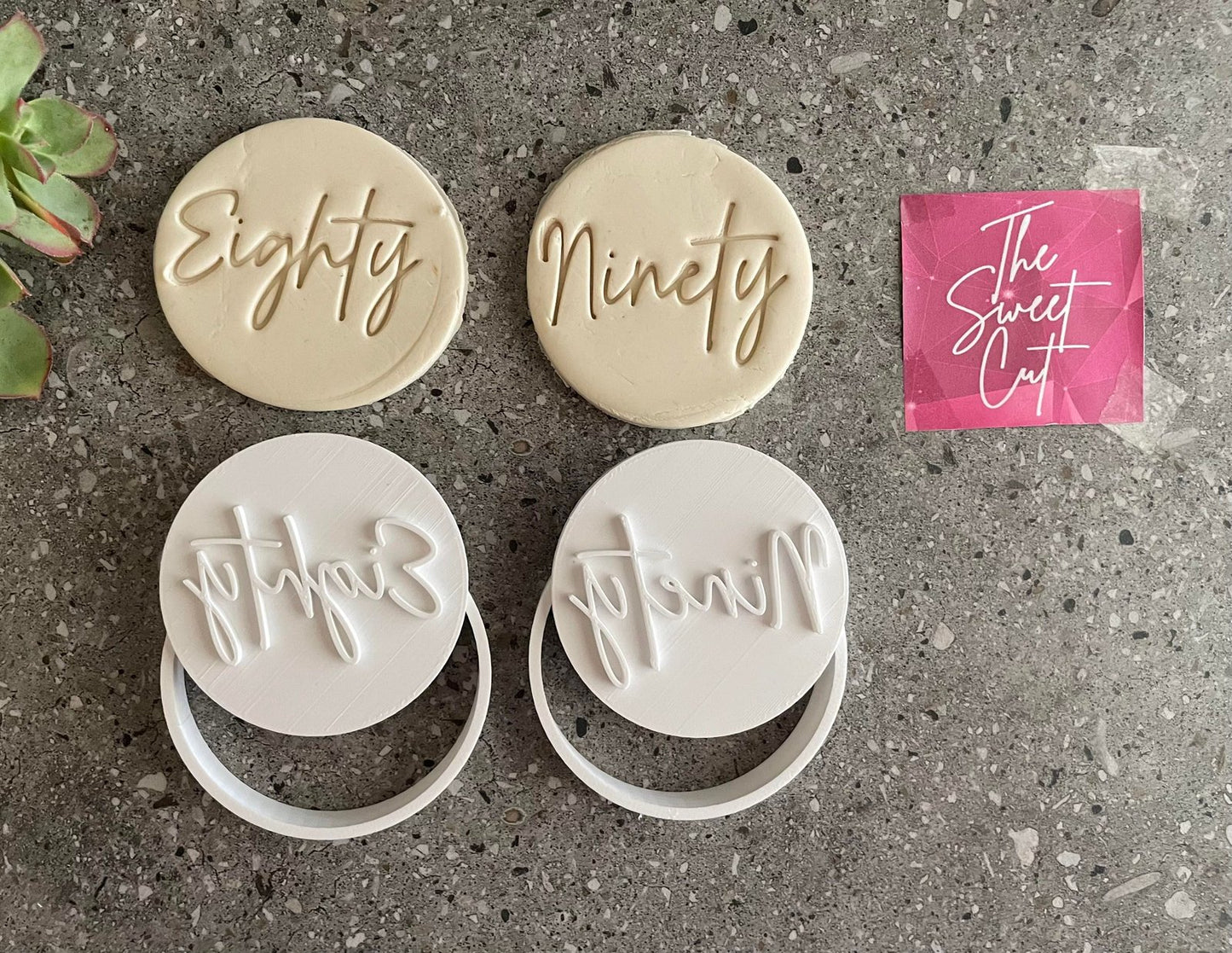 Written number stamps + Circle cutter