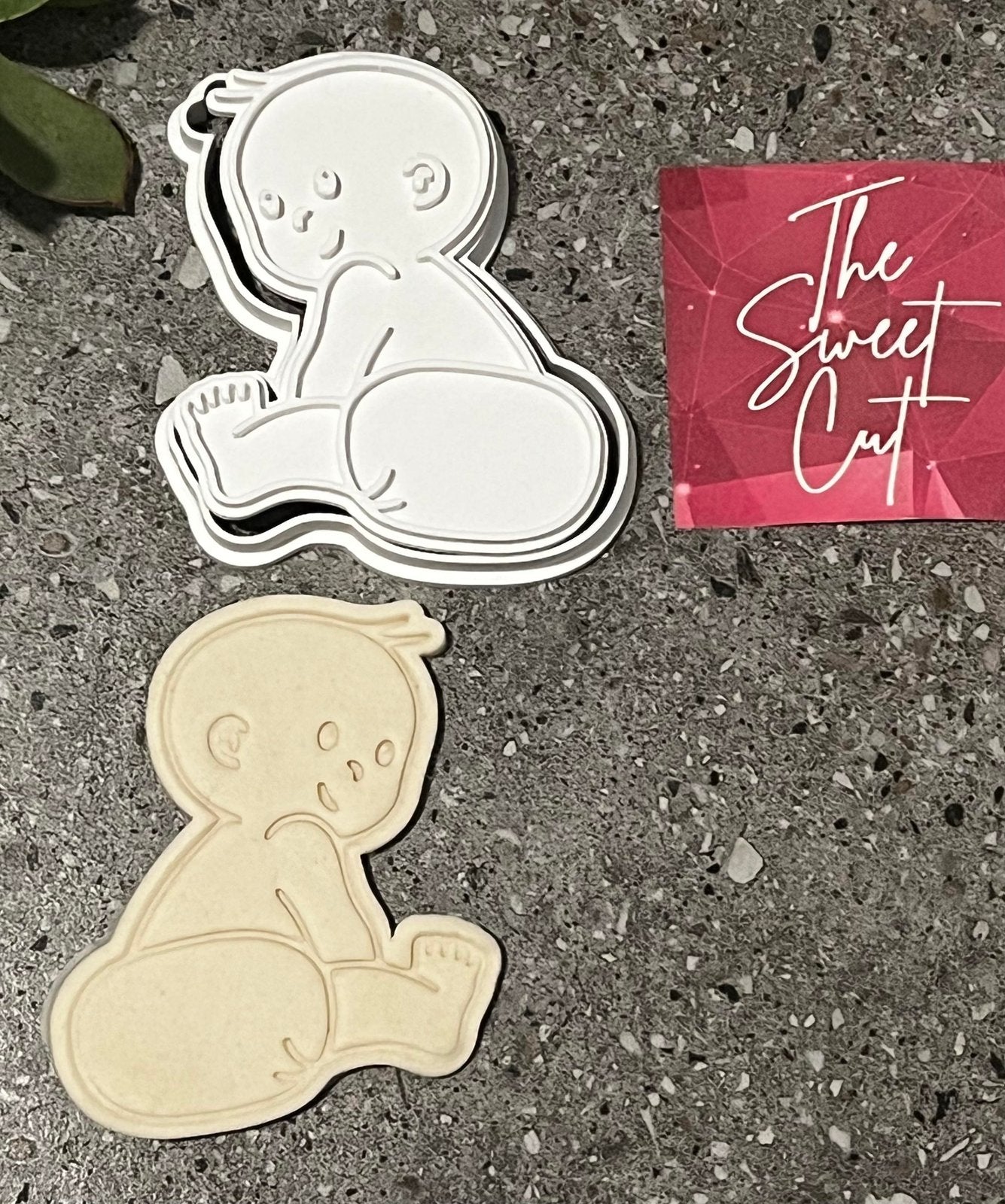 Baby sitting up Stamp and Cutter