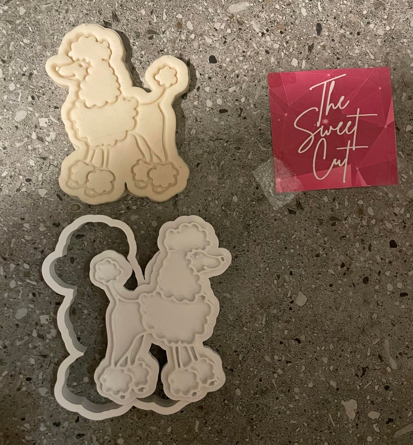 Poodle stamp ad cutter