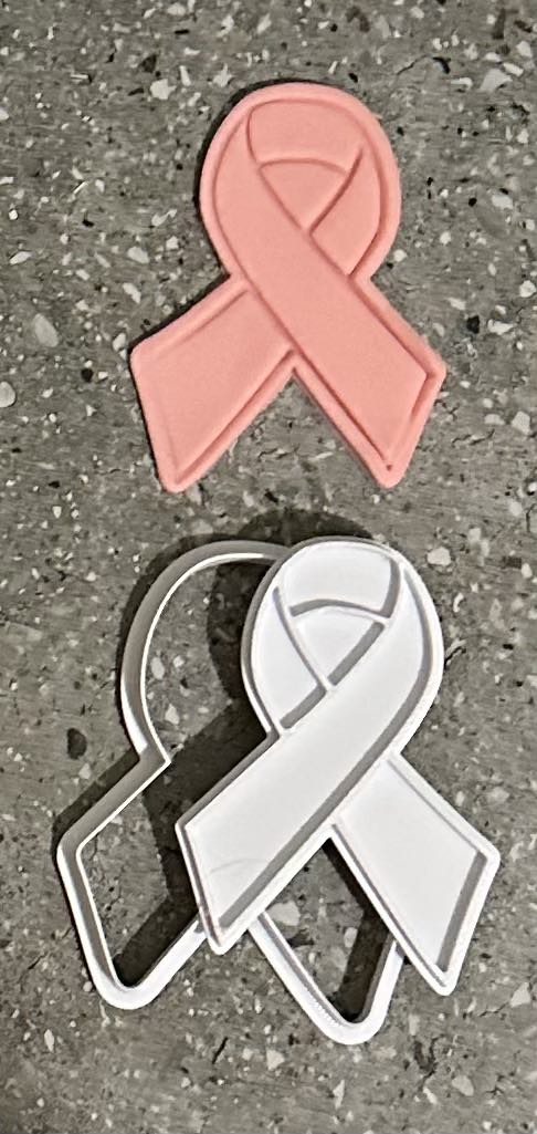 Breast Cancer Ribbon stamp and Cutter