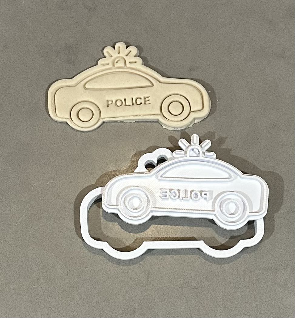 Police car stamp and cutter