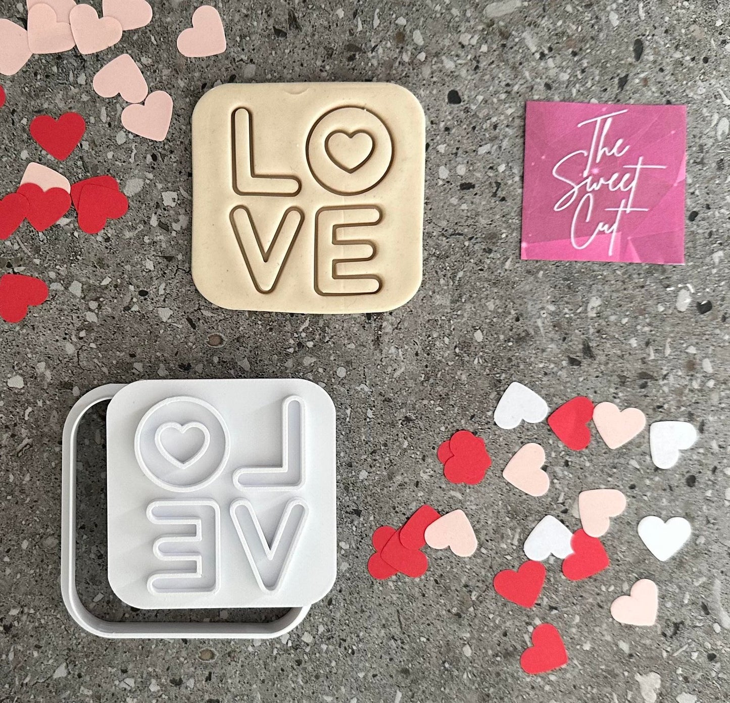 Love square Stamp and cutter