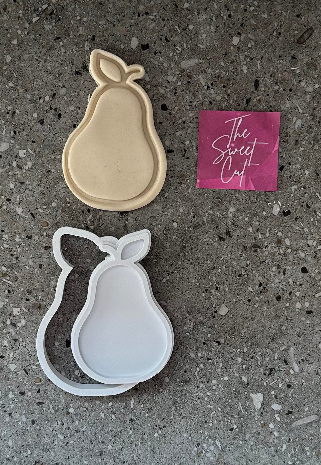 Pear Cookie Cutter and stamp