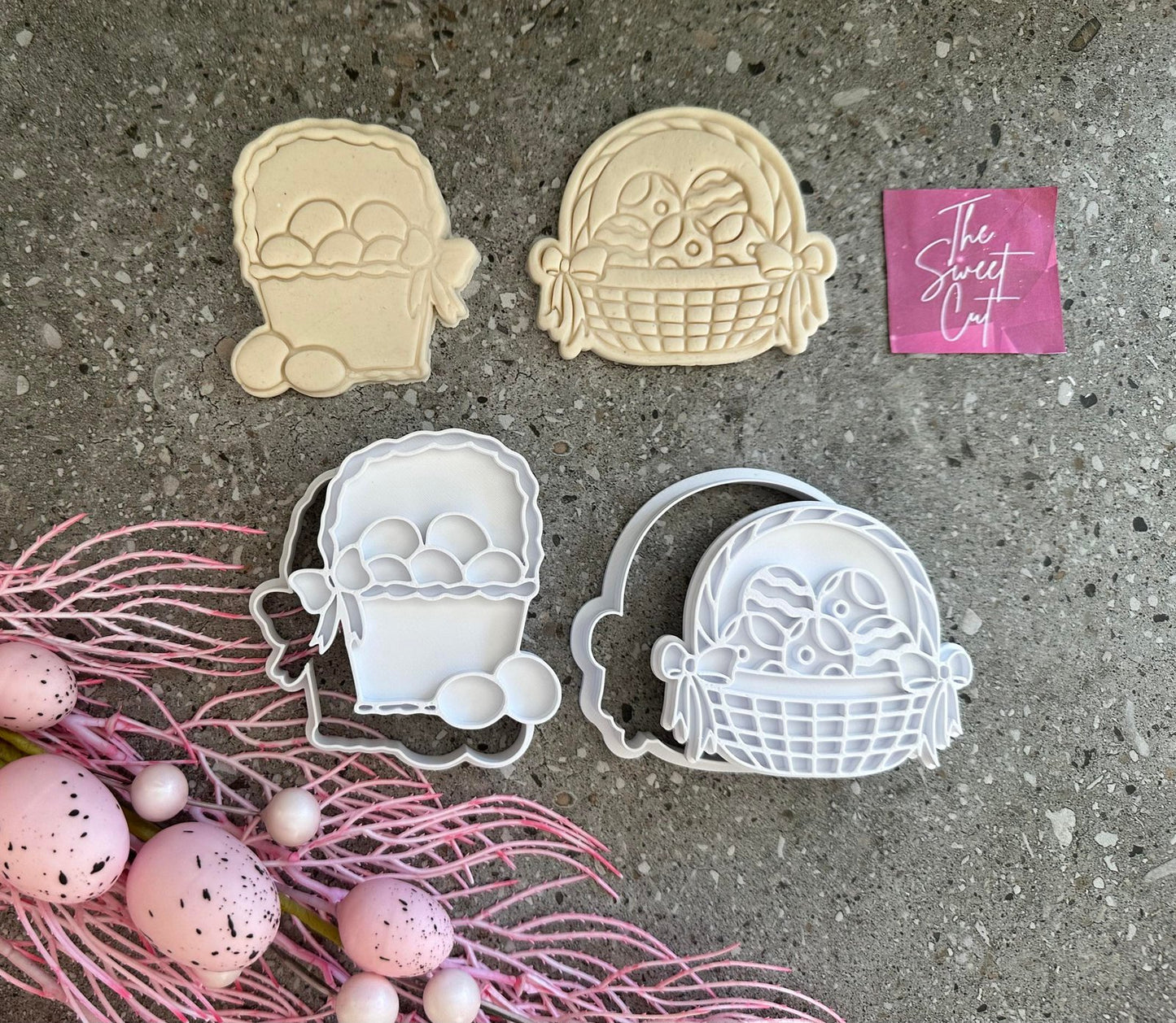 Easter basket stamp and cutter