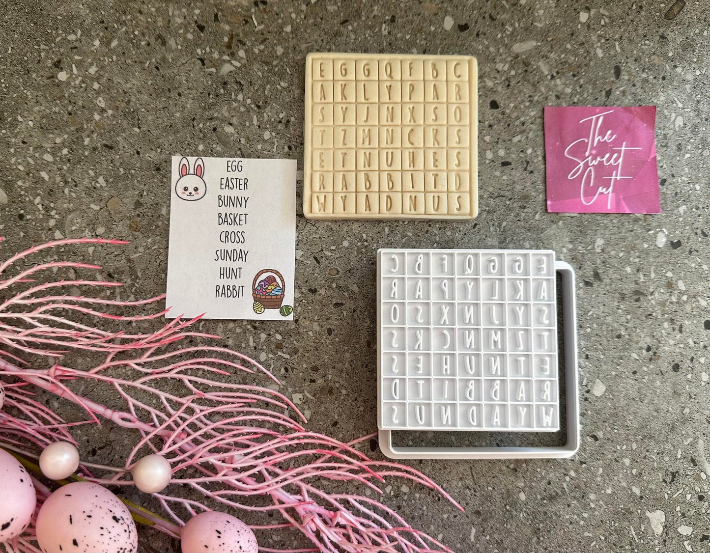 Easter find a word stamp and cutter