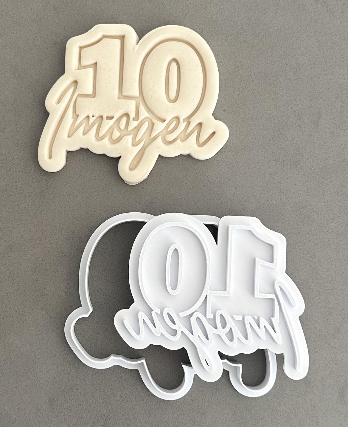 Custom name/number stamp and cutter