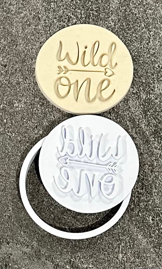 Wild one stamp with circle cutter