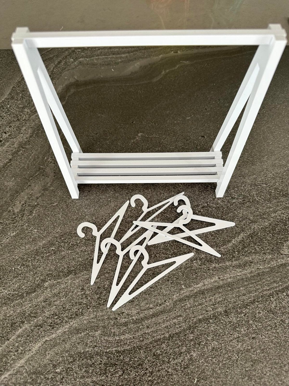3D printed clothes rack with coat hangers