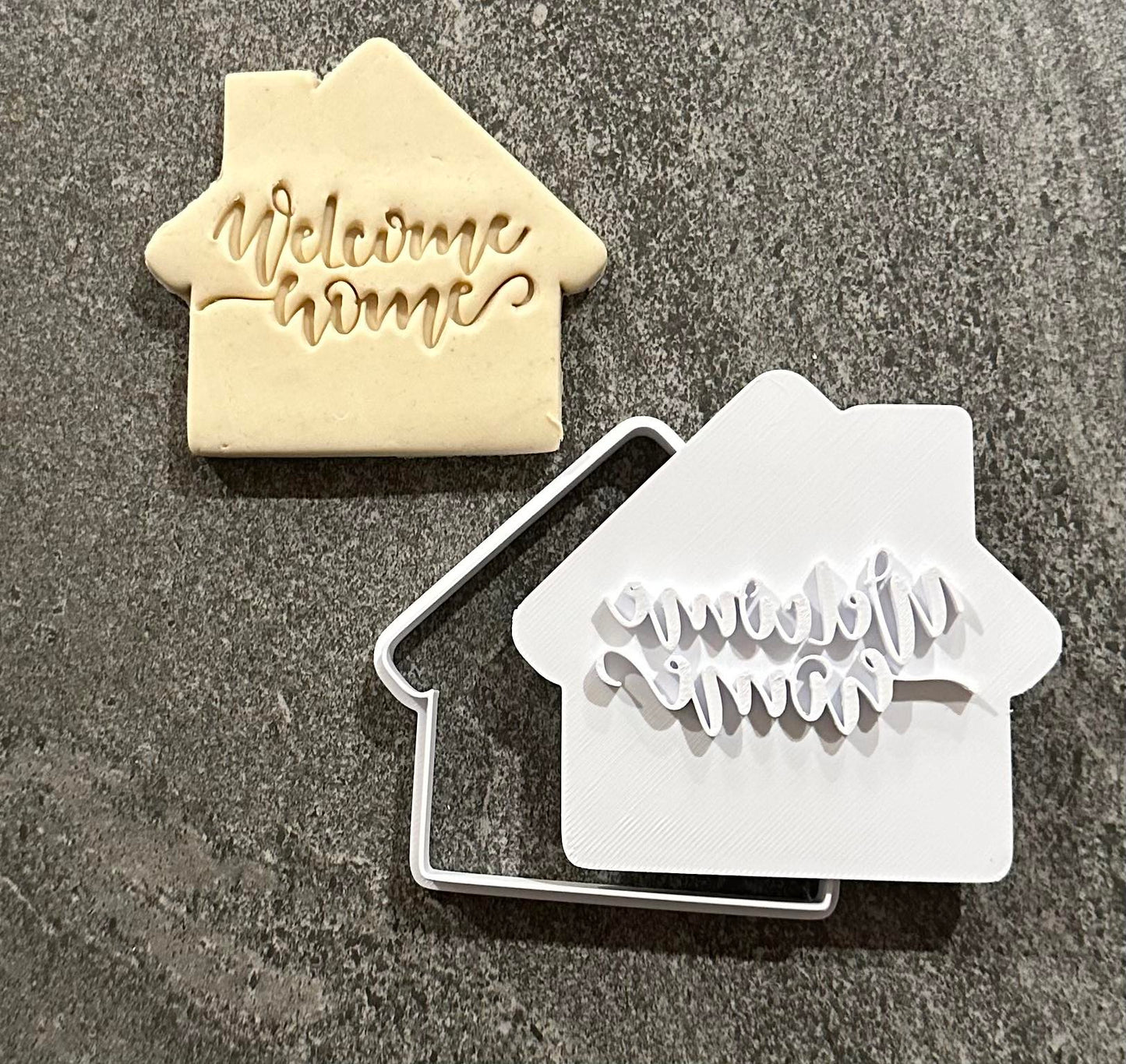 Welcome home stamp and house cutter