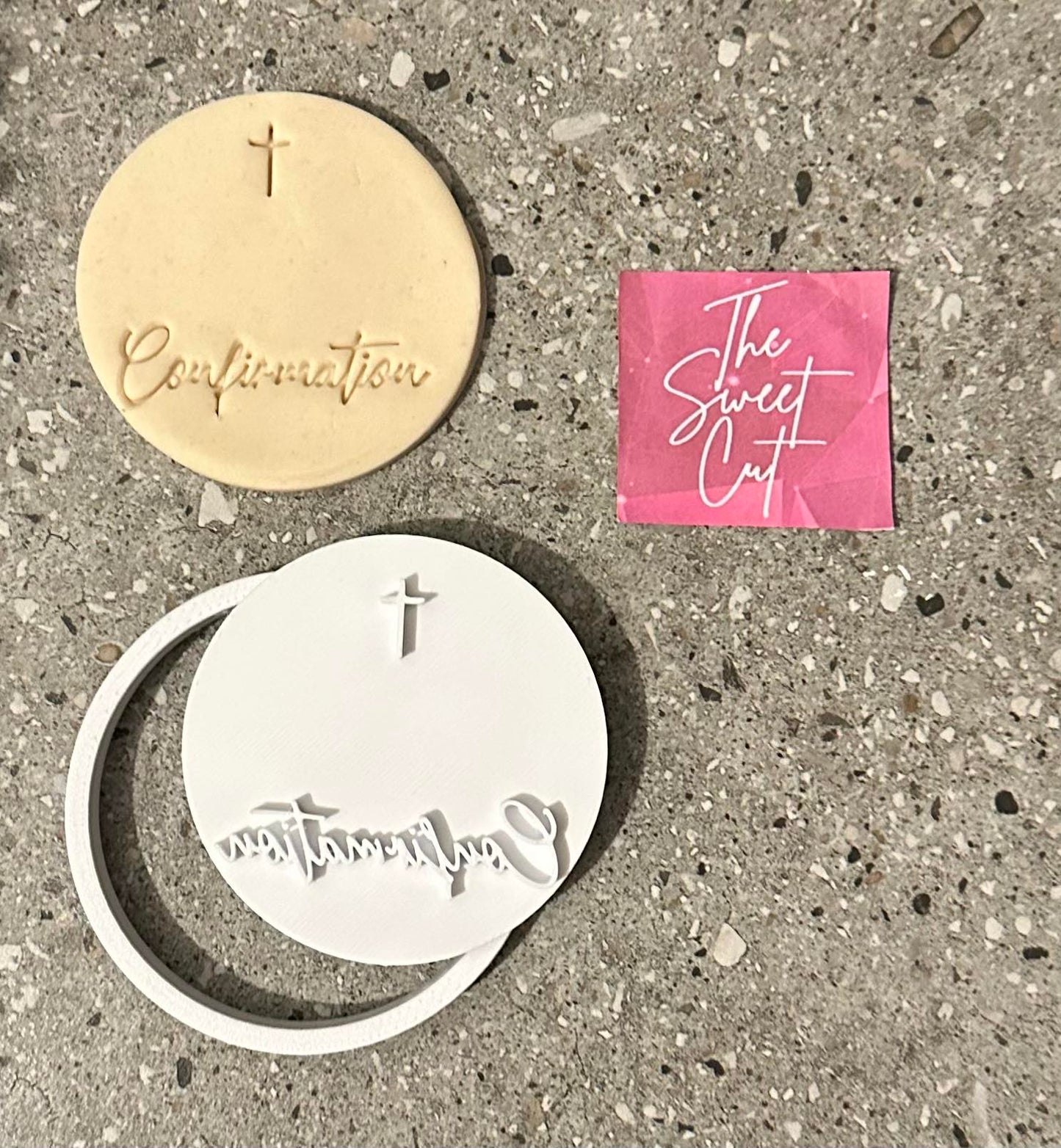 Religious stamps with circle cutter