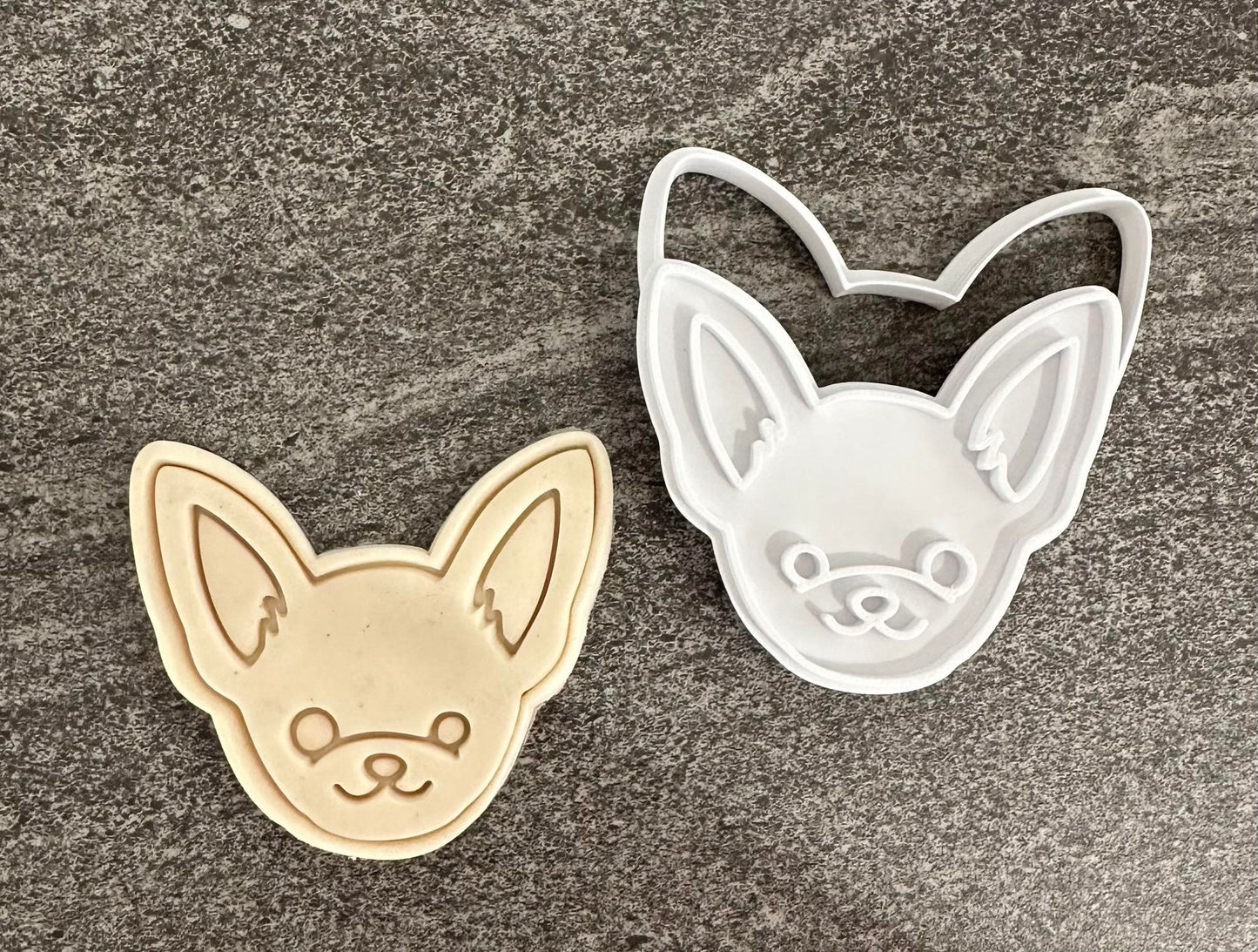 Chihuahua face stamp and cutter