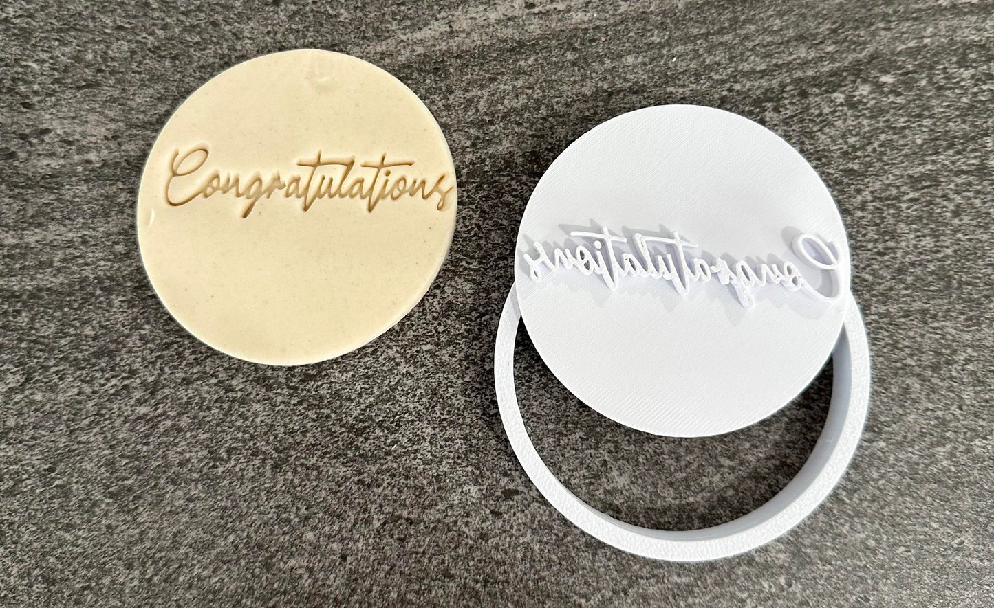 Congratulations stamp and cutter