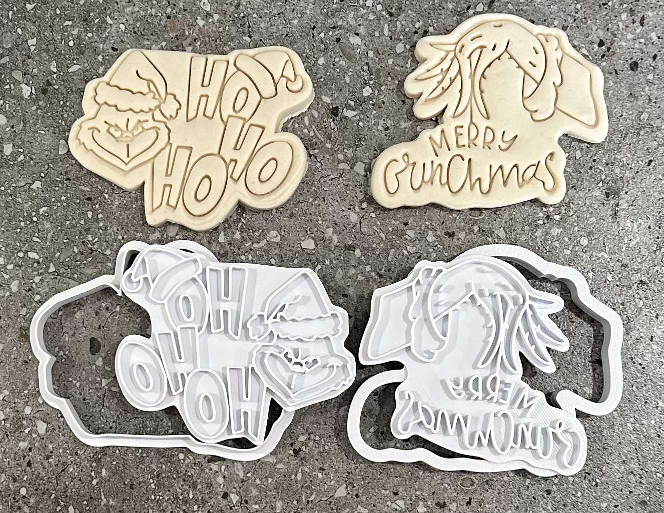 Green Christmas character stamp and cutters