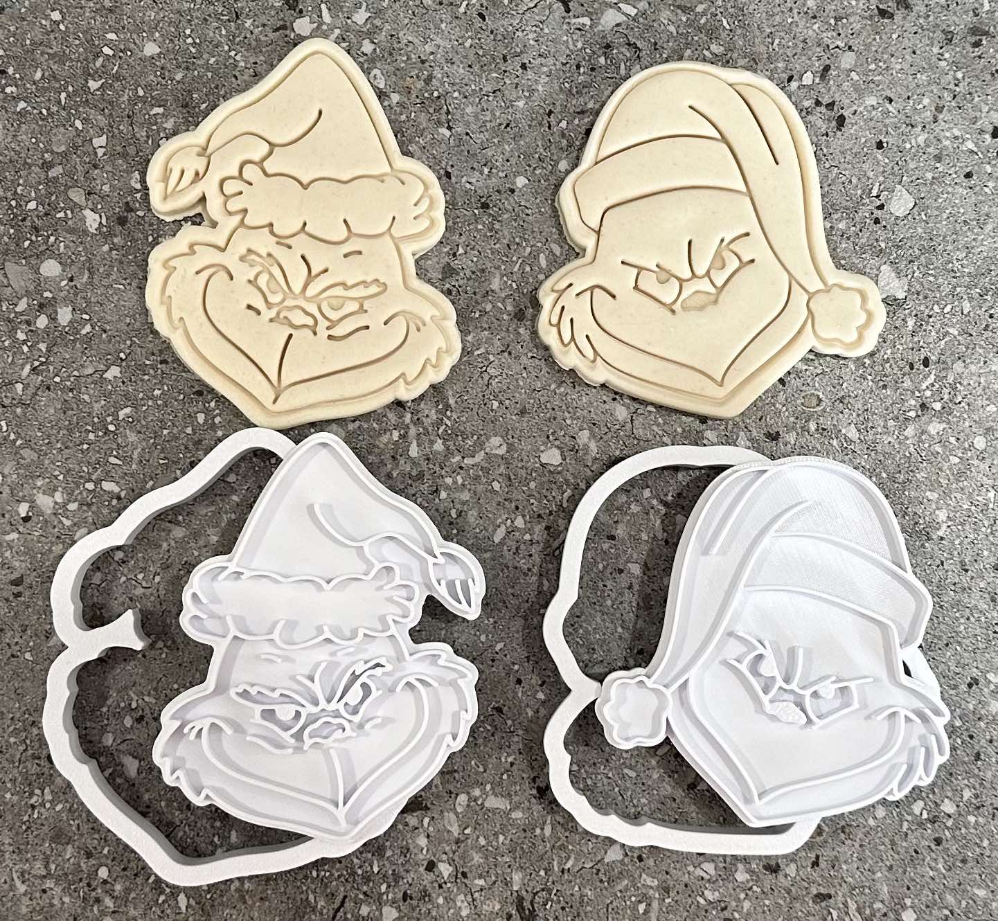 Green Christmas character stamp and cutters