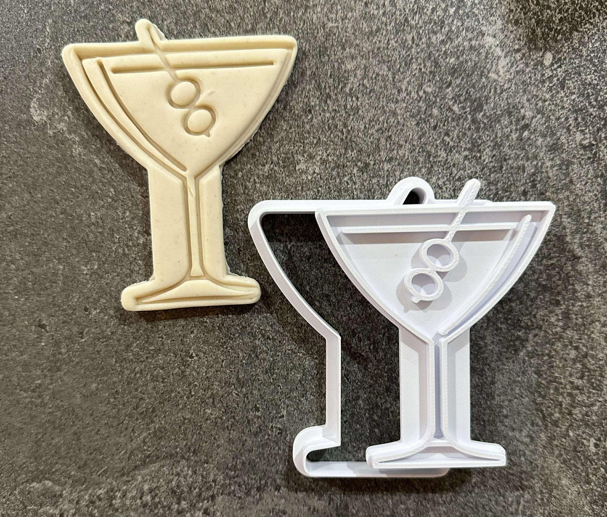 Martini glass stamp and cutter