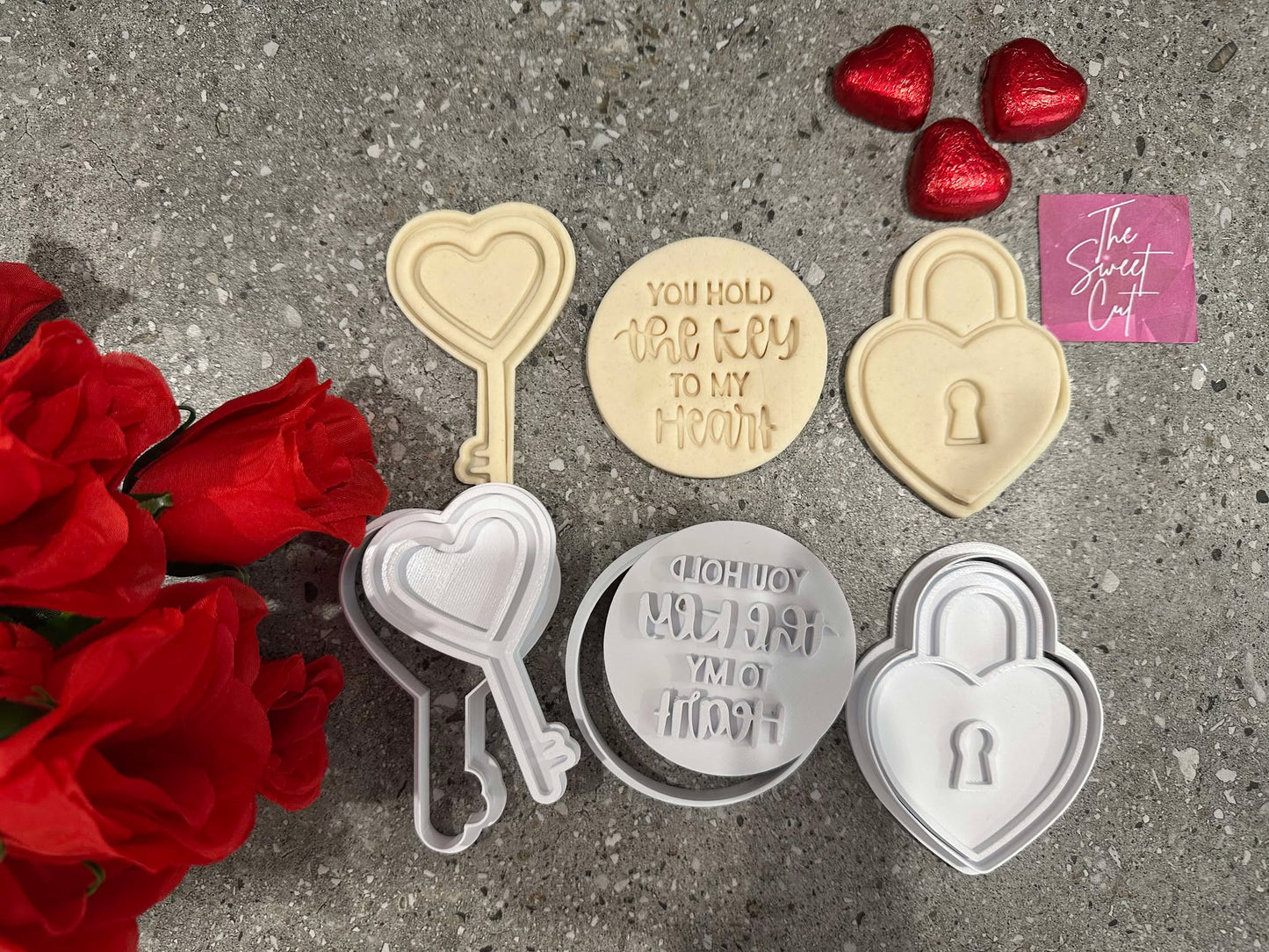 You hold the key to my heart stamp and cutter pack