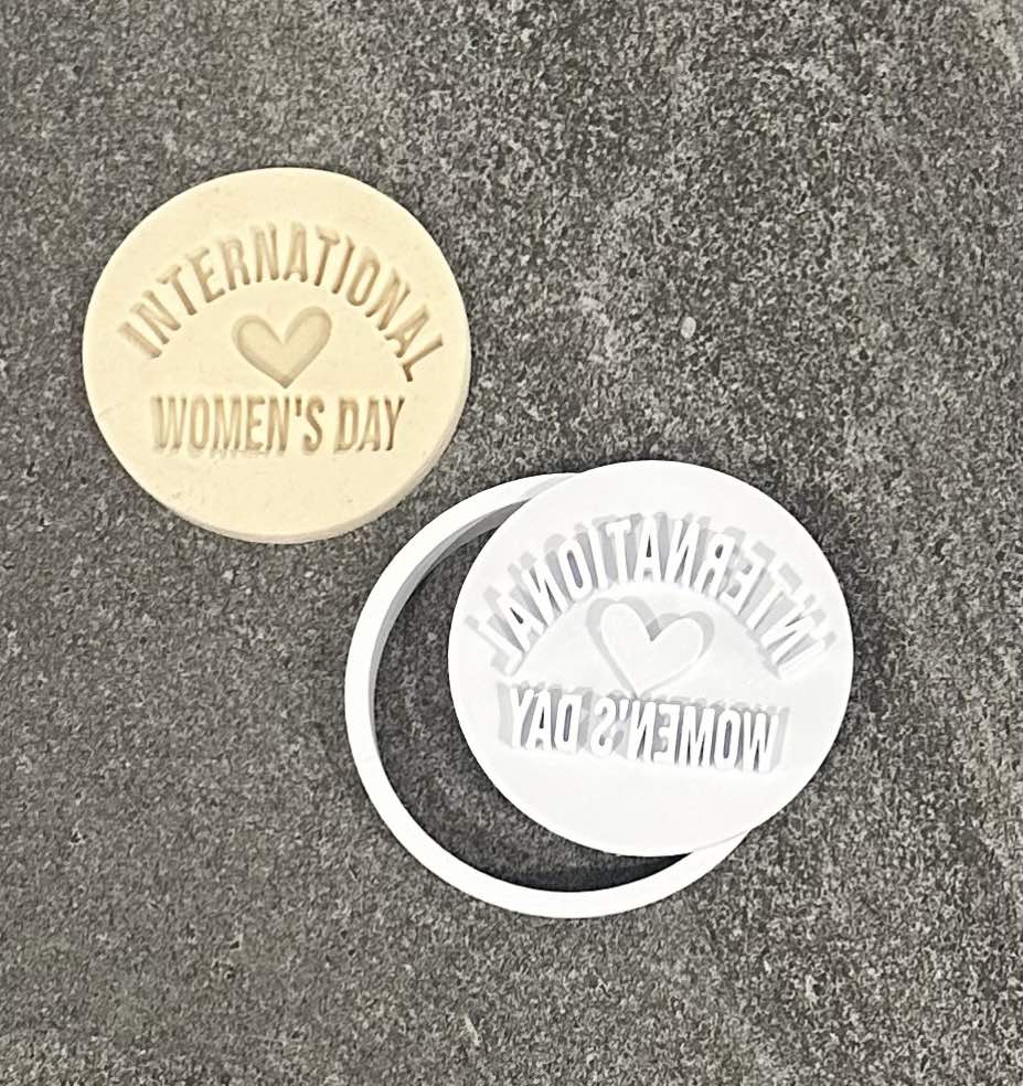 International women's day stamp and circle cutter