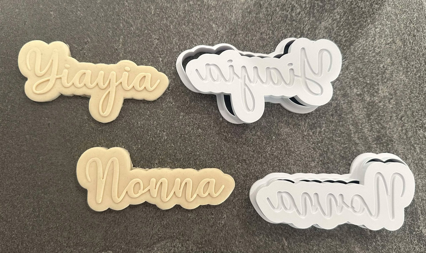 Yiayia or Nonna debosser with cutter
