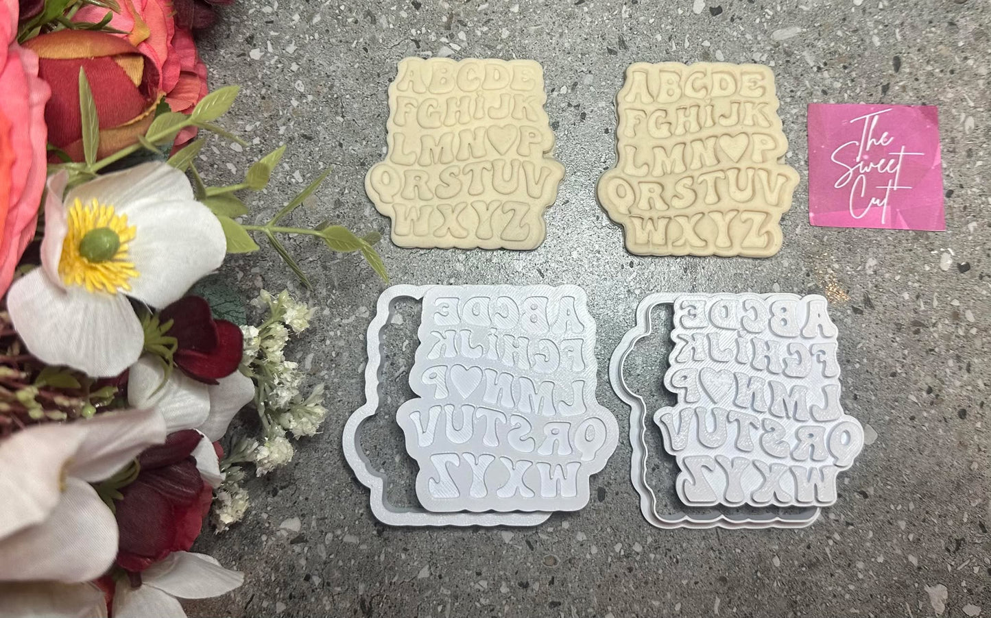 A B C I <3 U stamp and cutter