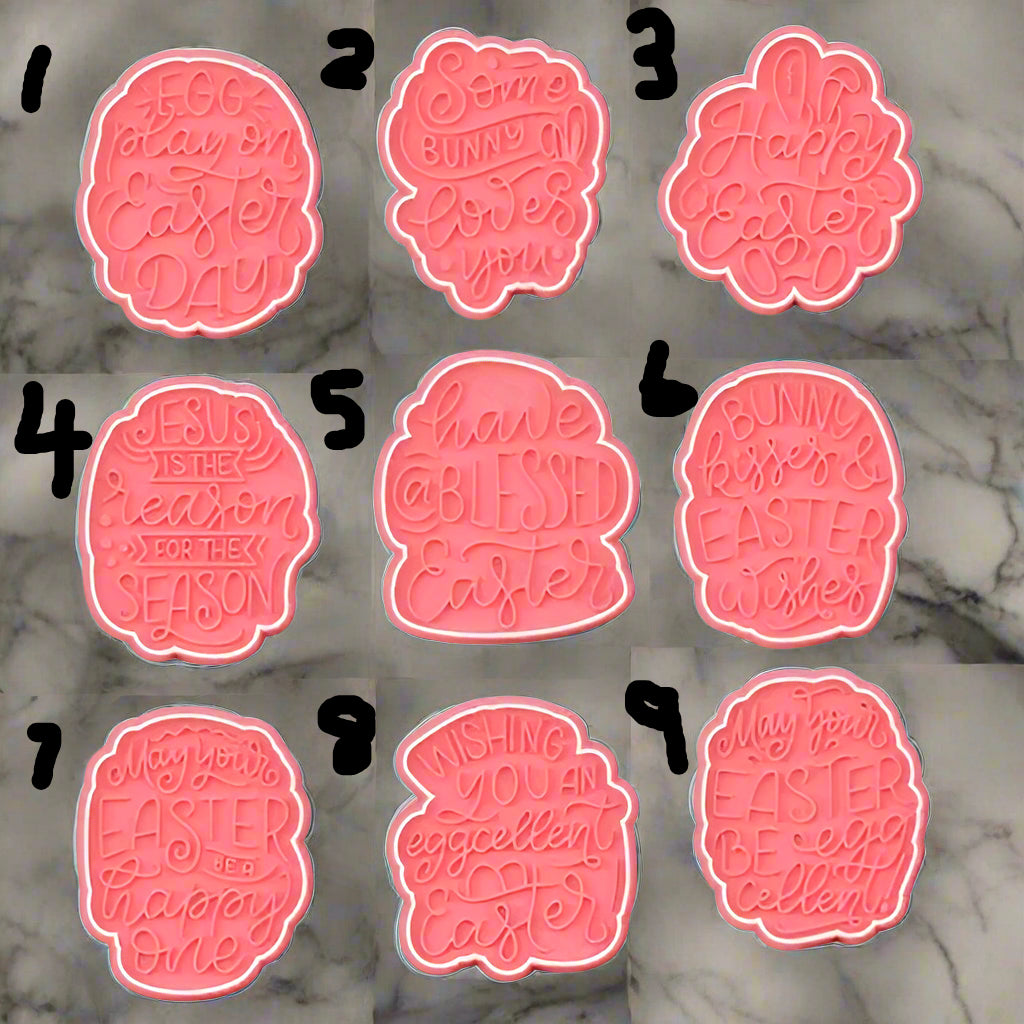 Easter quotes stamp and cutters