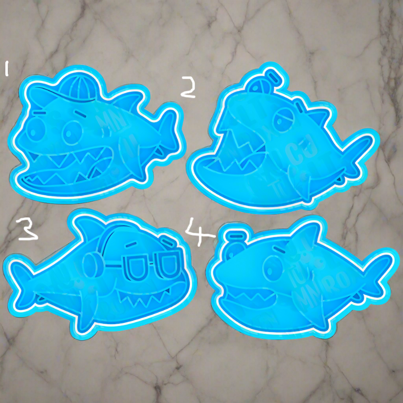 Shark cute stamp and cutter
