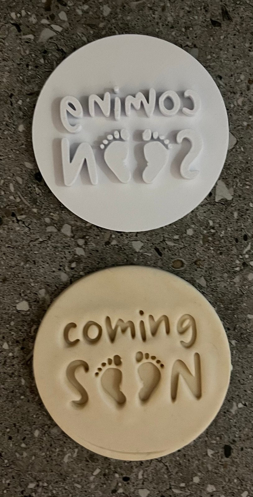 Coming soon stamp and circle cutter