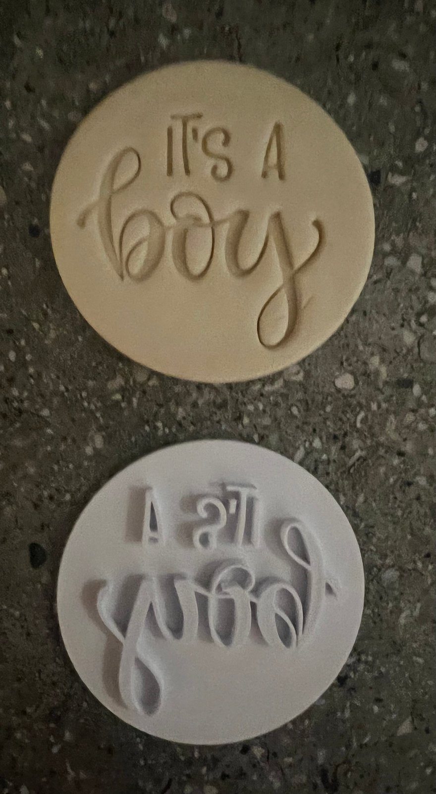 It's a girl or it's a boy plus circle cutter