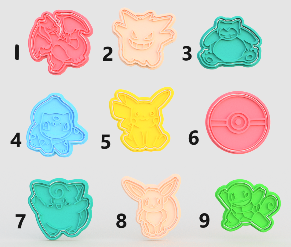 Character stamp and cutters