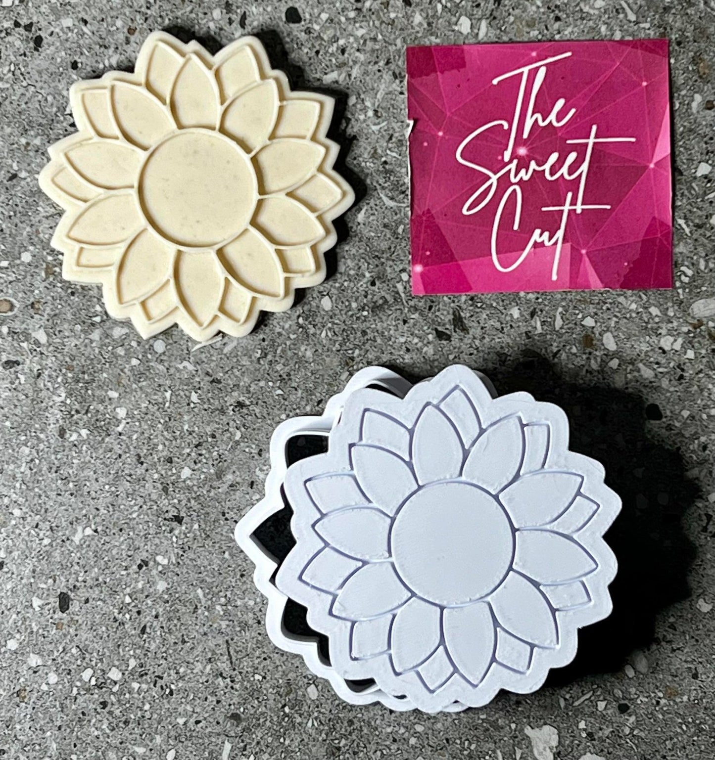 Sunflower stamp and cutter