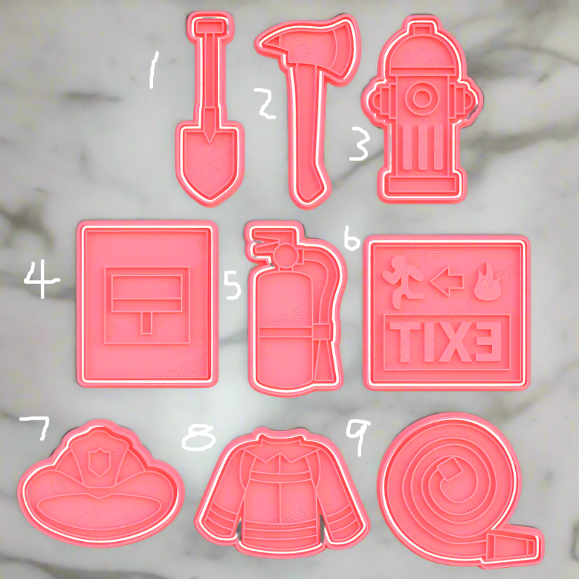 Fire Fighter stamps and cutters