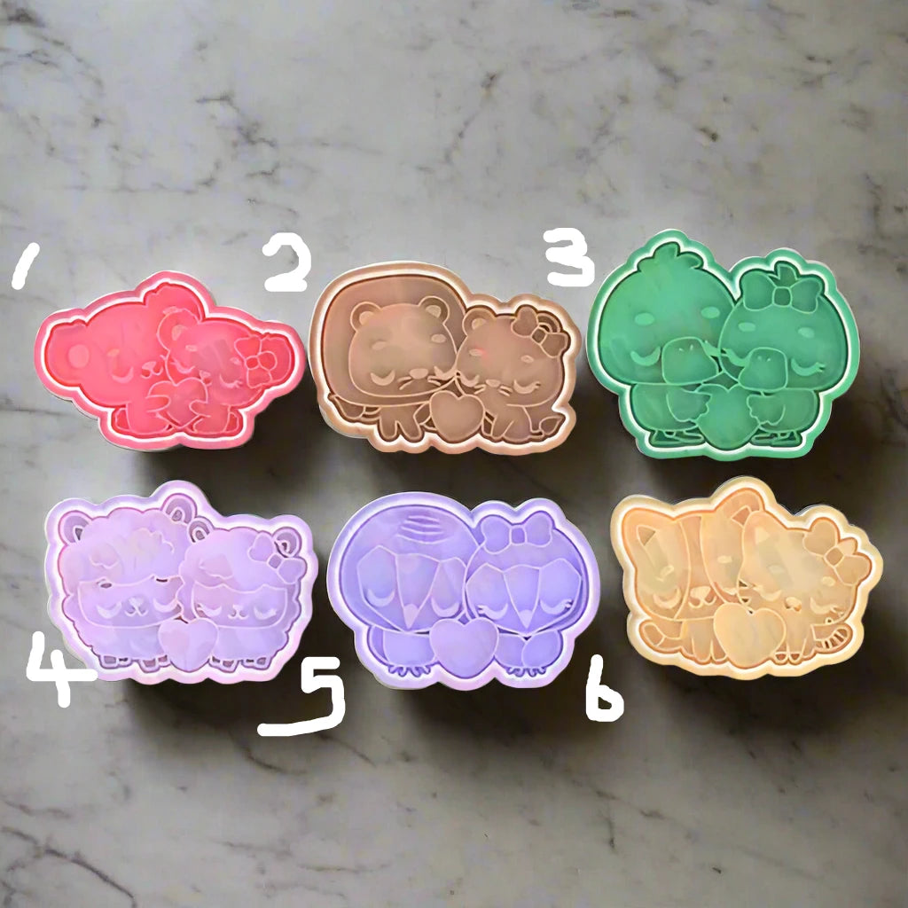 Animal couples stamp and cutters