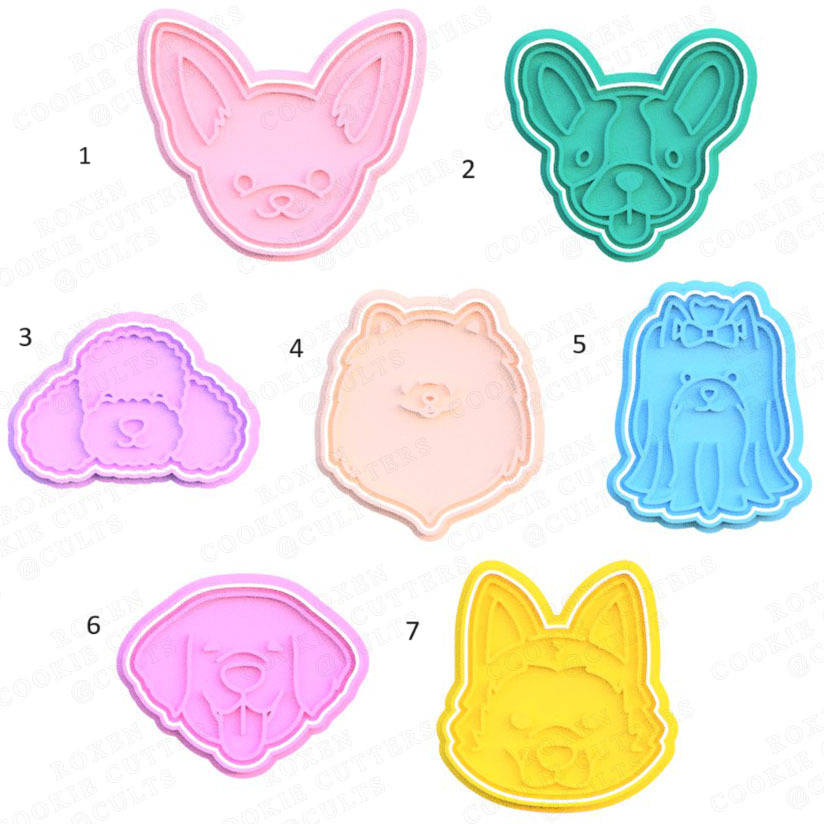 Dog faces stamp and cutters