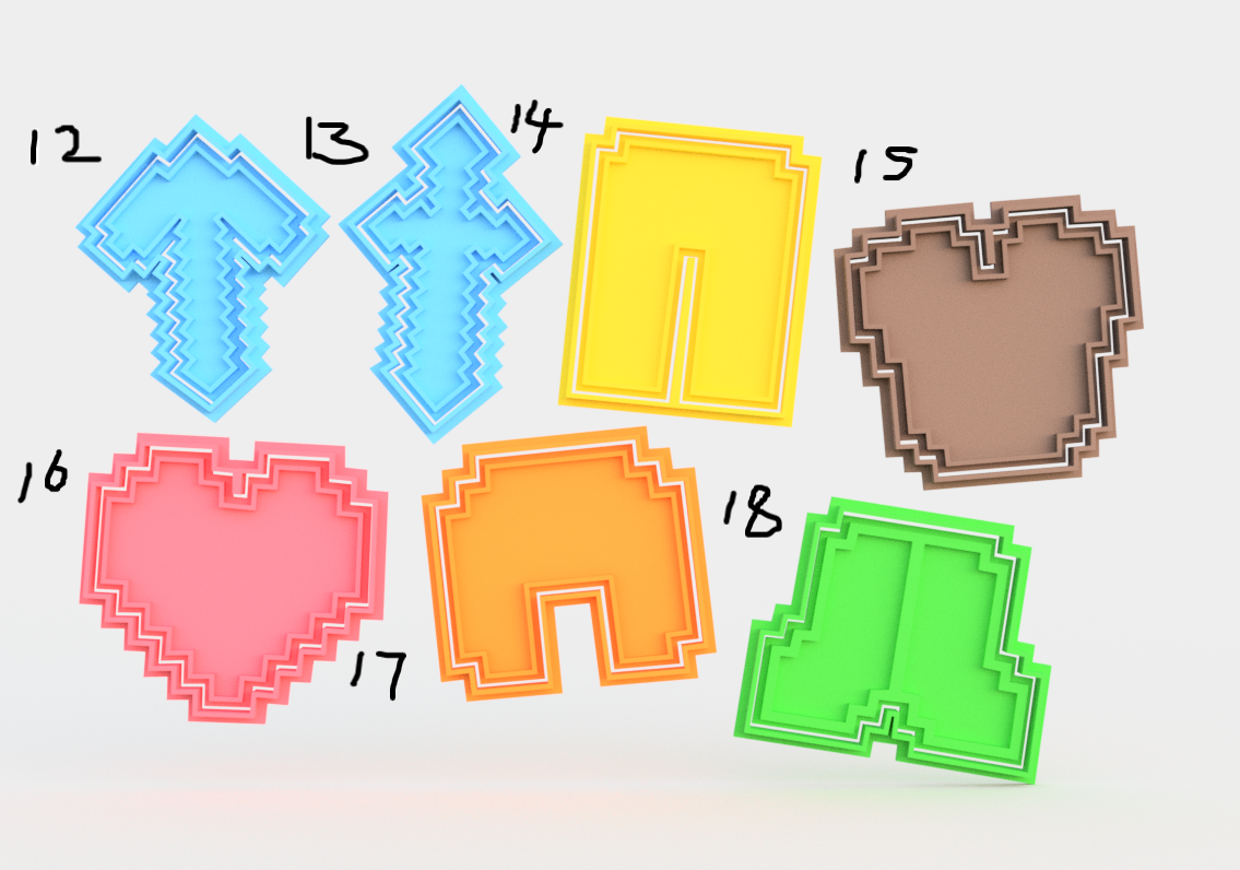 Block character stamps and cutter