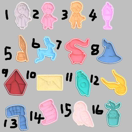 Harry Objects #1 stamp and cutters