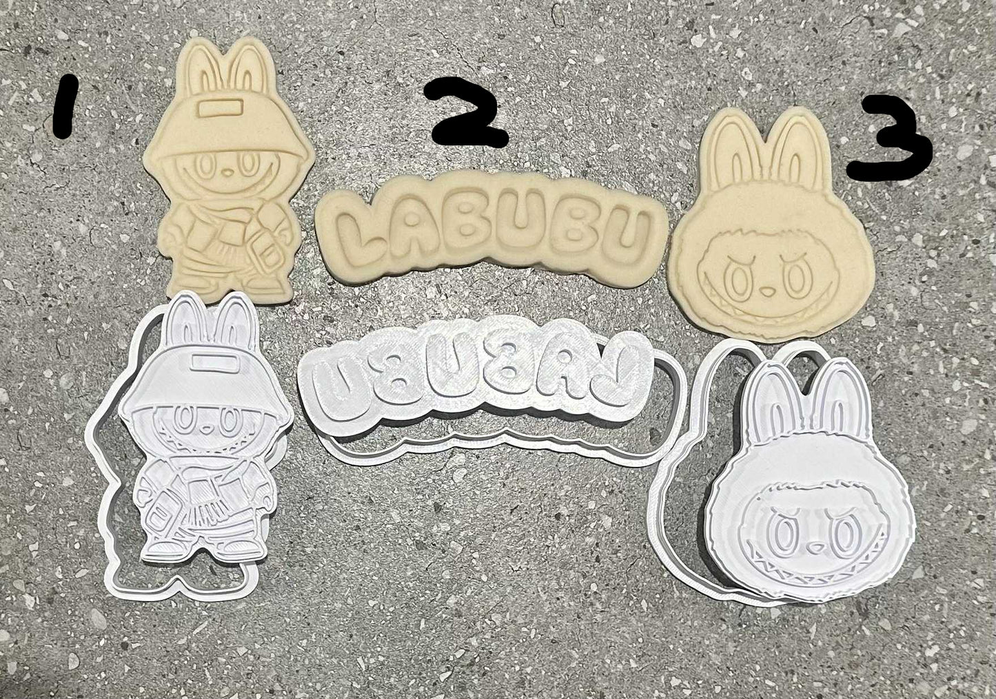 L Monsters stamp and cutters