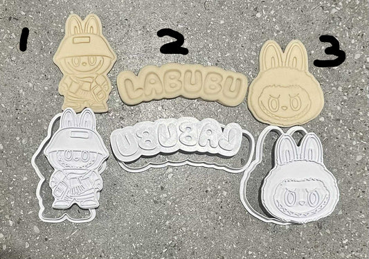 L Monsters stamp and cutters