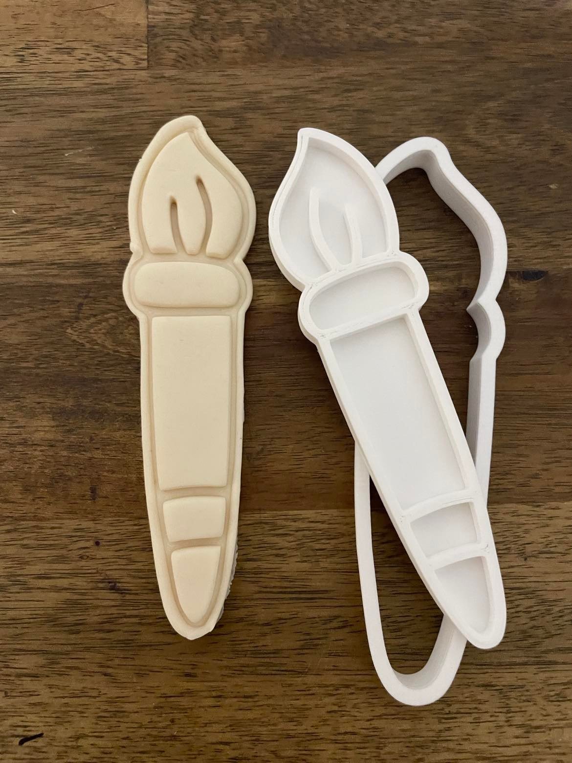 Paint brush stamp and cutter