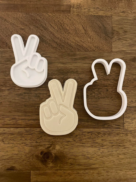 Peace Hand Stamp and Cutter