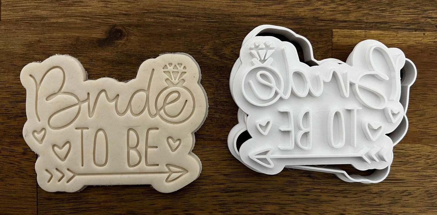 Bride to be shape stamp and cutter