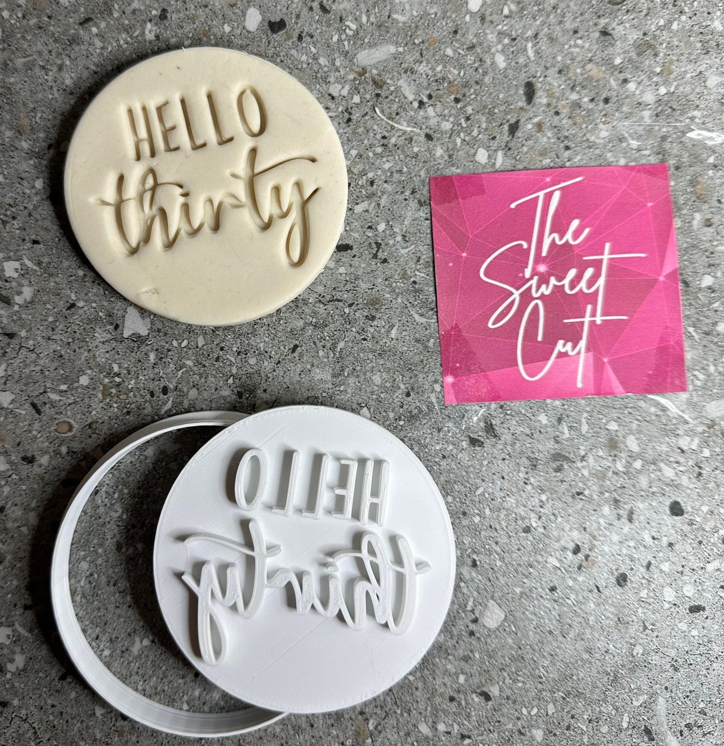 Hello Thirty Stamp and Cutter