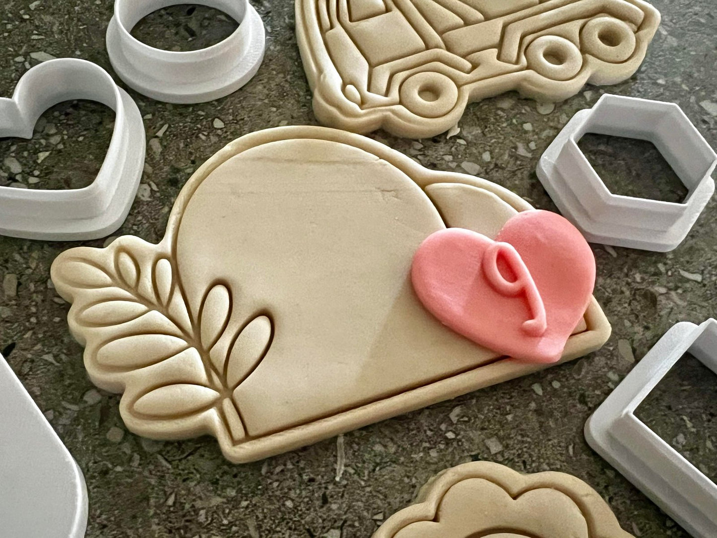 Number font plate set with mini cutters