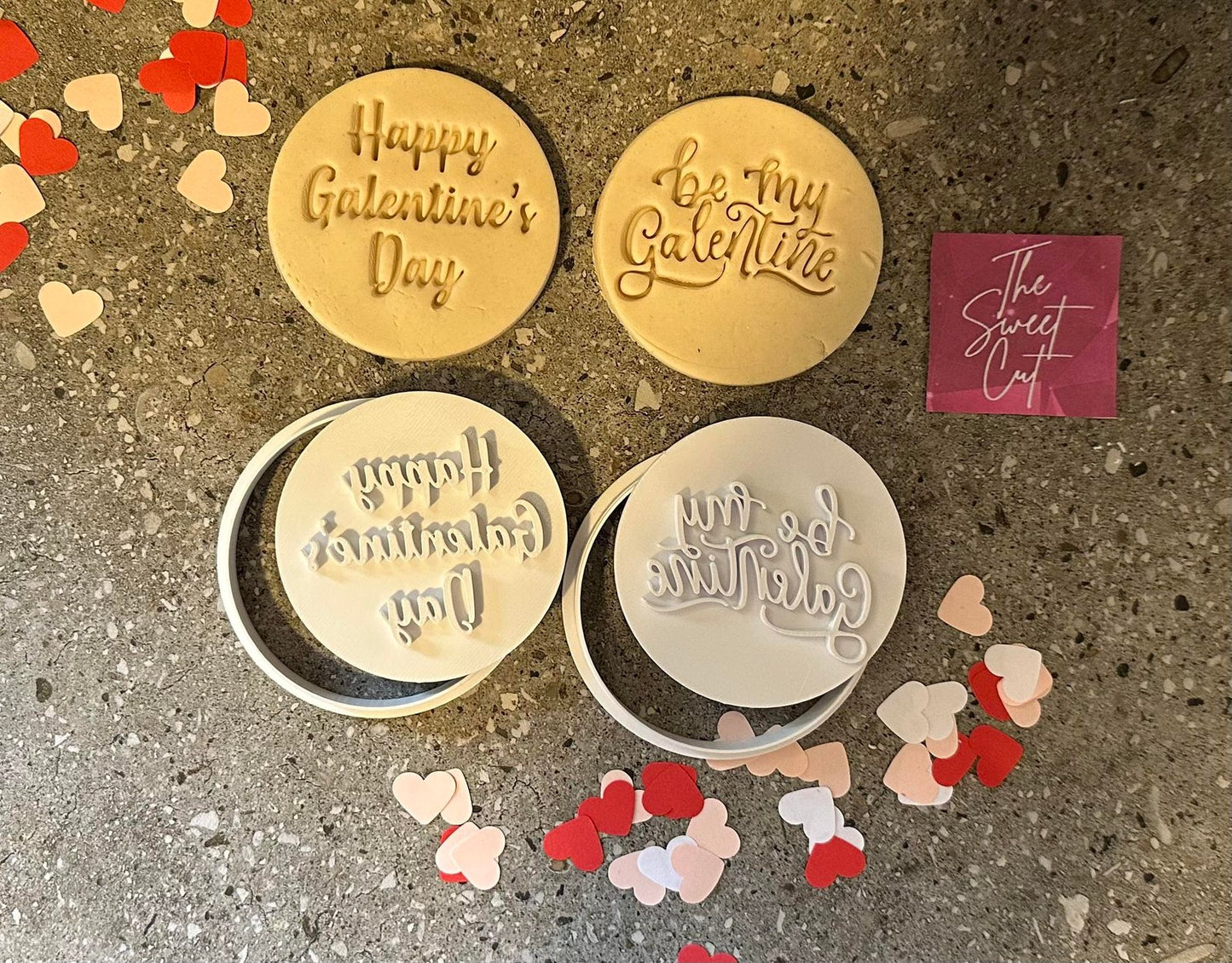 Galentine Day stamp with circle cutter