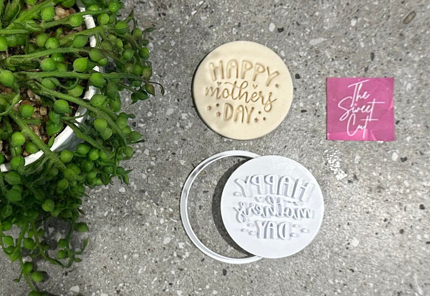 Happy Mother's Day with stars stamp with cutter