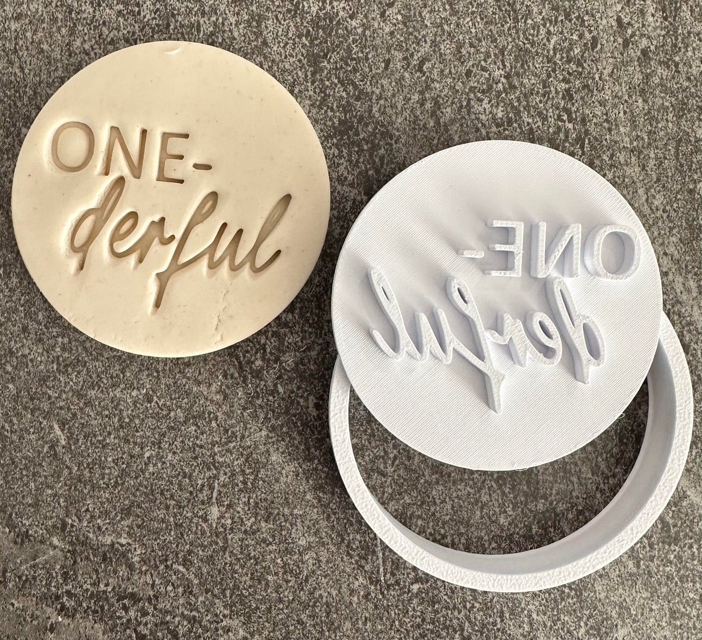 One- derful stamp with circle cutter