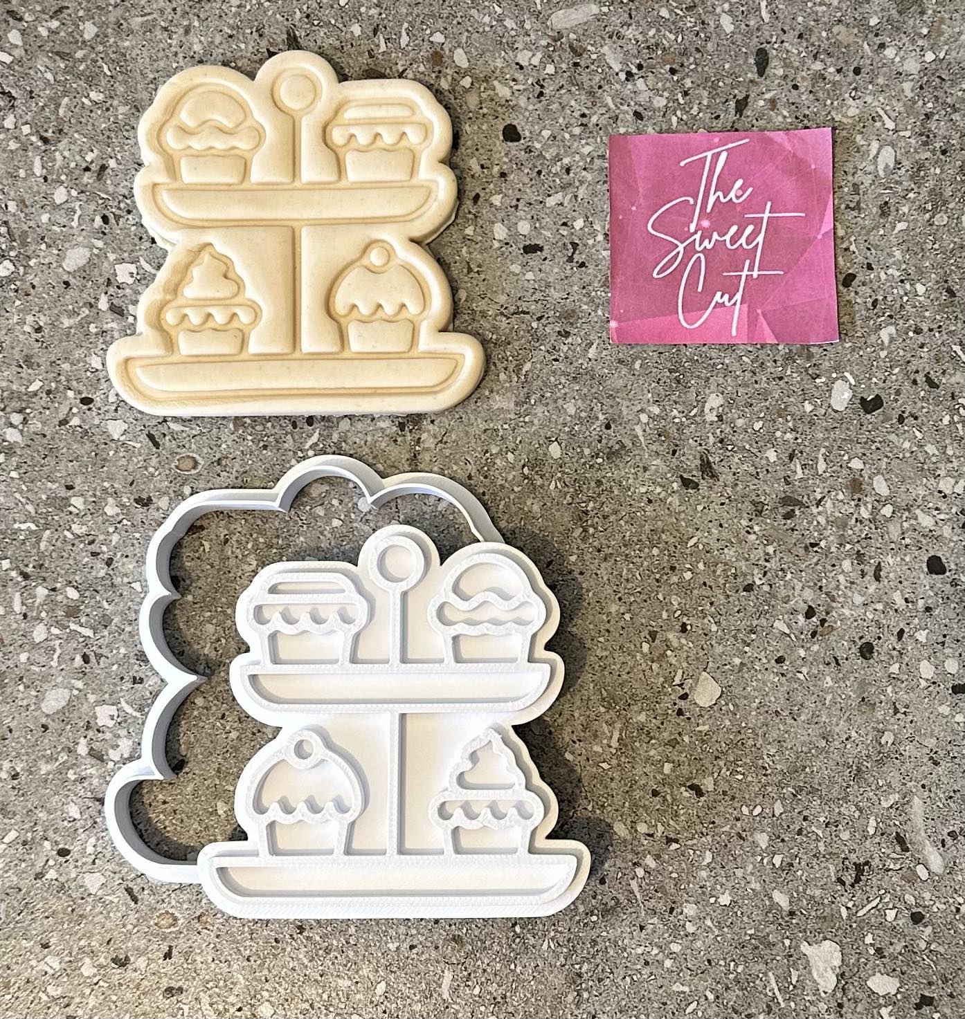 Cupcake stand stamp and cutter