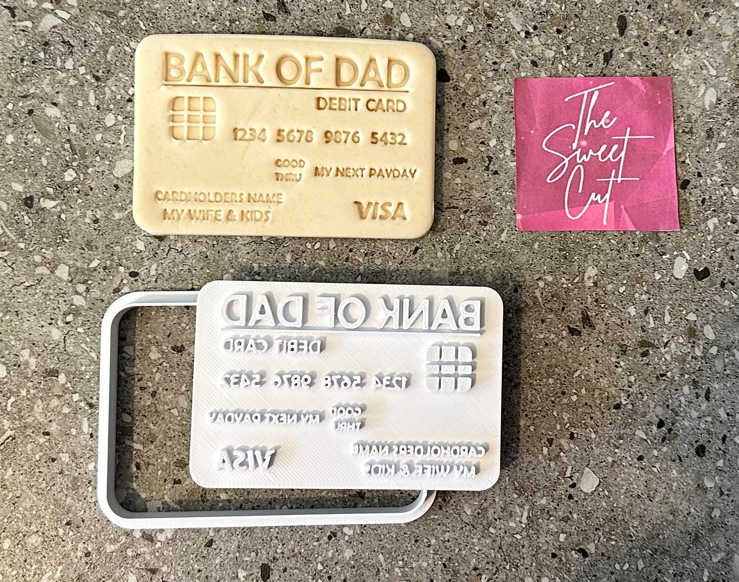 Bank of Dad stamp and cutter