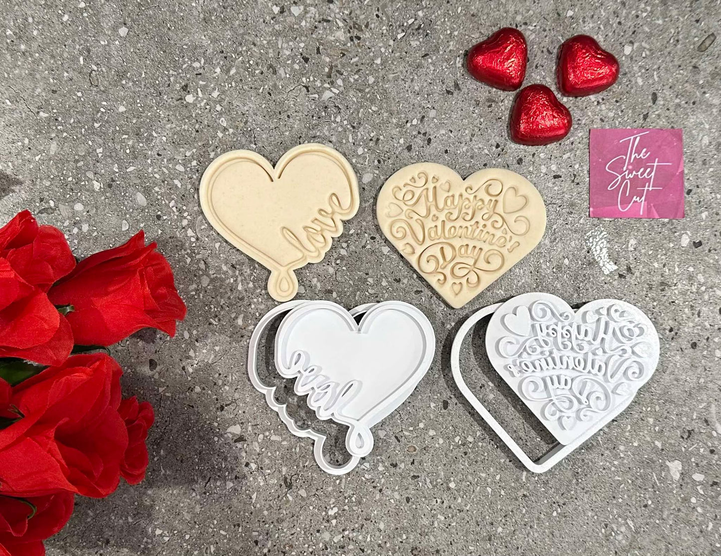 Love heart Valentine's Day stamp and cutter