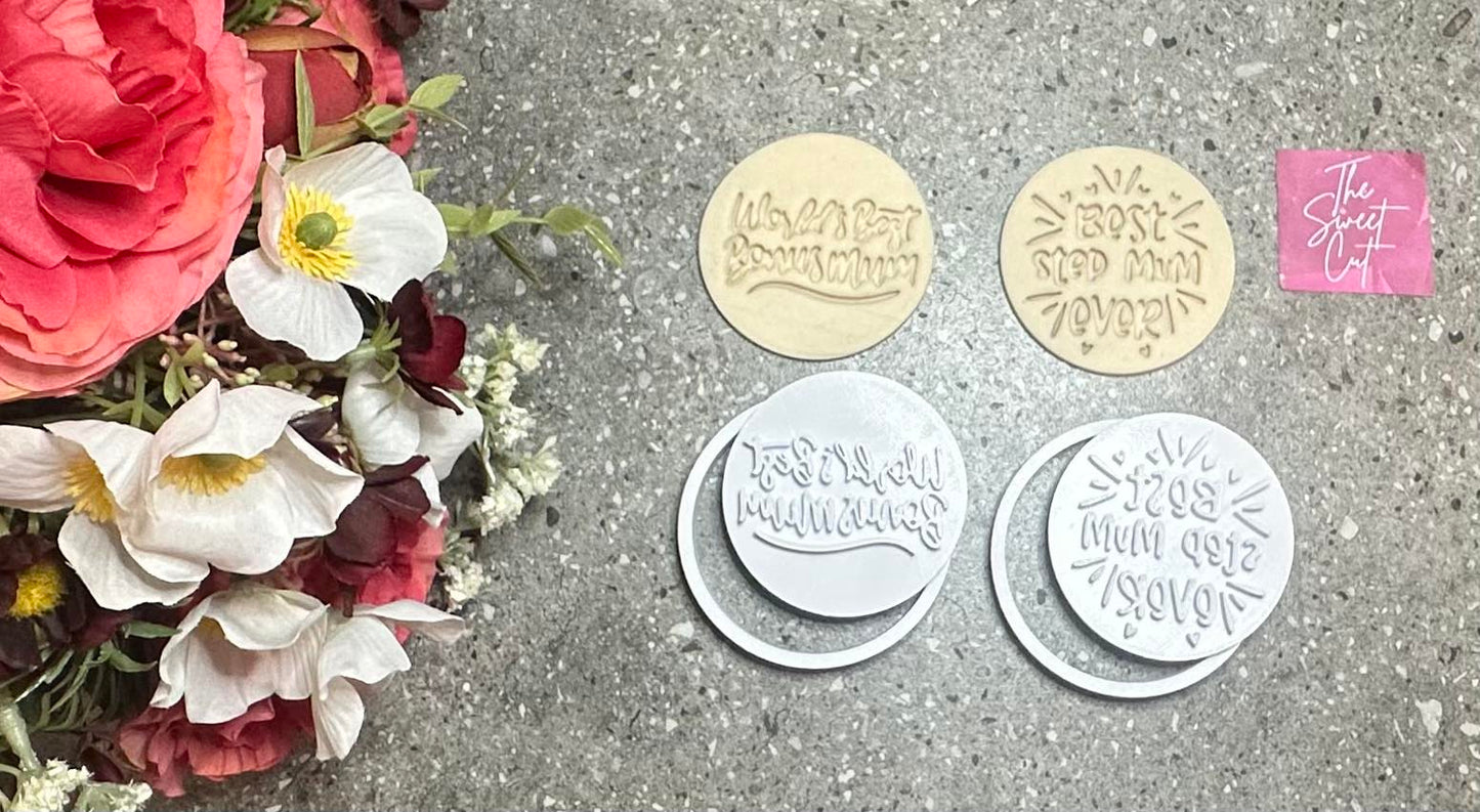 Step mum circle stamps with cutter